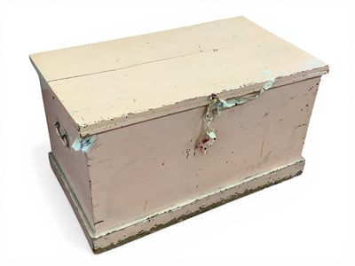 Lot 1568 - XIX Century Pine Painted Blanket Box, approx...