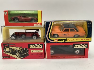Lot 583 - Four Diecast Model cars by Solido and Corgi,...