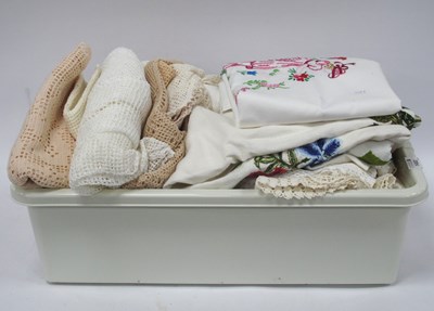 Lot 1452 - Quantity of embroidered textiles, including...