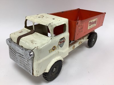 Lot 830 - A Triang Pressed Steel Tipper Truck. Playworn,...