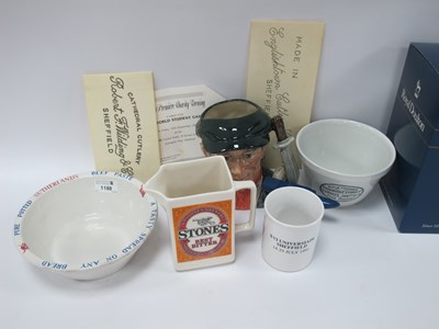 Lot 1188 - Vitrified Hotel Ware Advertising Bowl (Pure...