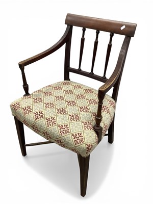 Lot 1608 - George III Mahogany Desk Armchair with...
