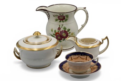 Lot 1217 - A XIX Century Pearlware Jug of Baluster Form,...