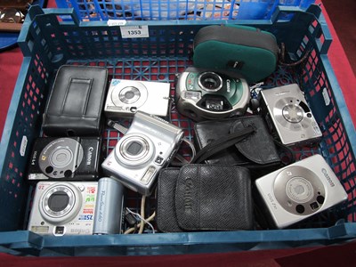 Lot 1353 - Canon Digital Compact Cameras to include IXUS...