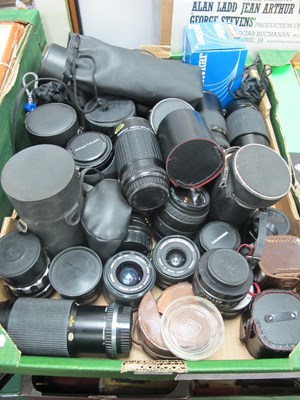 Lot 1011 - Camera Lenses to include Asahi Pentax-M 200mm...