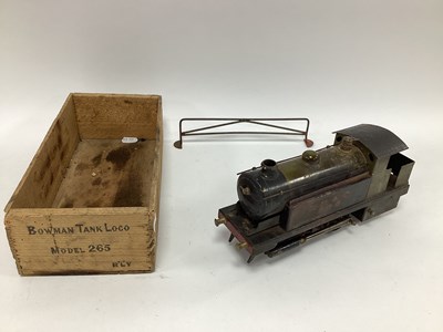 Lot 695 - A pre-war 0 gauge live steam Bowman 0-4-0 tank...