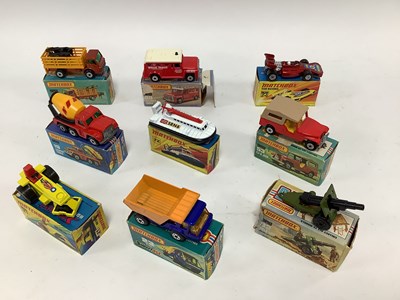 Lot 593 - Nine Matchbox diecast model vehicles to...