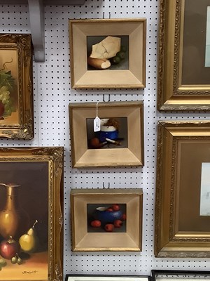 Lot 1487 - George Leslie Reekie, strawberries with bowl,...