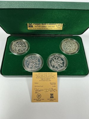 Lot 581 - 1980 Isle Of Man Silver Proof Four Crown Set,...