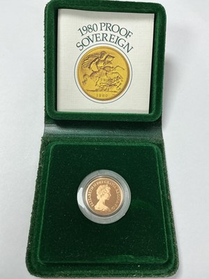 Lot 630 - 1980 Royal Mint QEII Gold Proof Sovereign,...