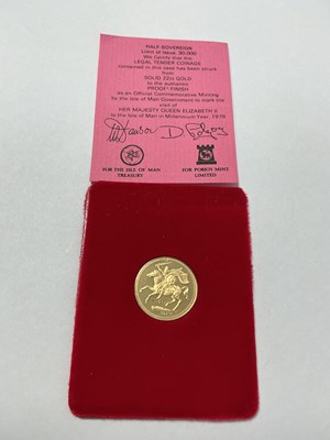 Lot 629 - 1979 Isle Of Man Gold Proof Half Sovereign,...