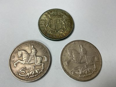 Lot 519 - Three GB Silver Crowns, includes two 1935...