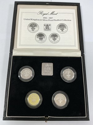 Lot 586 - Royal Mint 1984 - 1987 Silver Proof Piedfort...