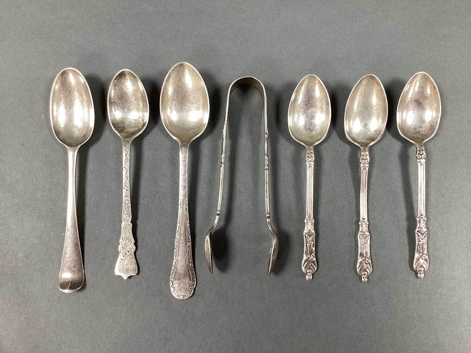 Lot 12 - Five Assorted Hallmarked Silver Teaspoons,...