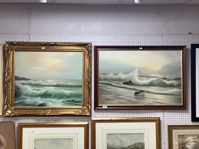 Lot 1475 - Two oil on canvas paintings by Schubert, both...