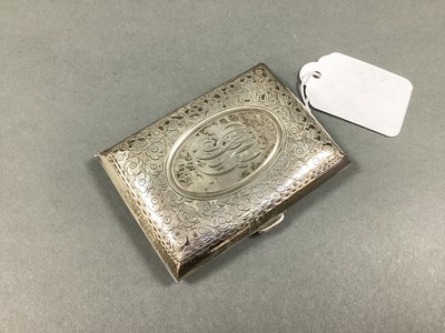 Lot 62 - A Hallmarked Silver Floral Patterned Cigarette...