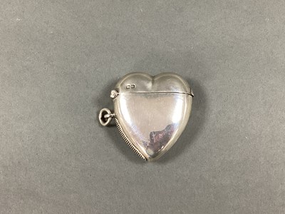 Lot 63 - A Chester Hallmarked Silver Heart Shape Vesta...