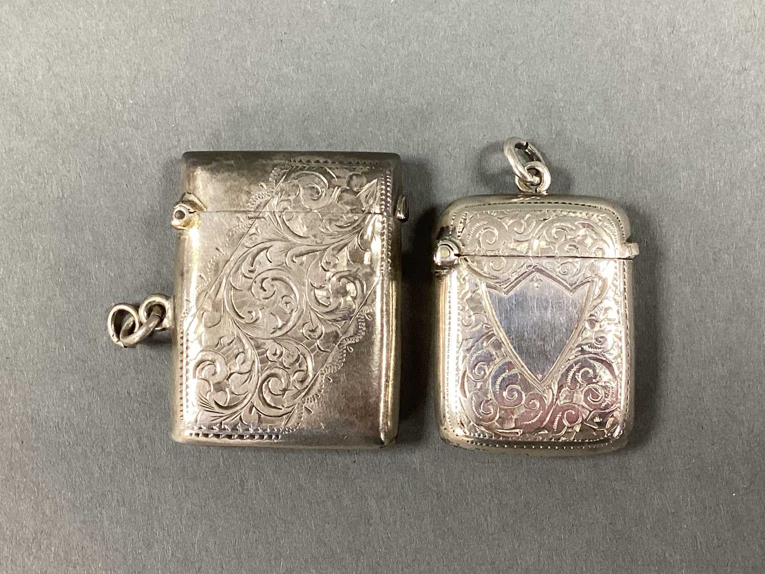 Lot 55 - A Hallmarked Silver Rectangular Vesta Case,...