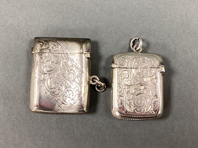 Lot 55 - A Hallmarked Silver Rectangular Vesta Case,...
