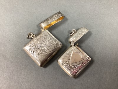 Lot 55 - A Hallmarked Silver Rectangular Vesta Case,...