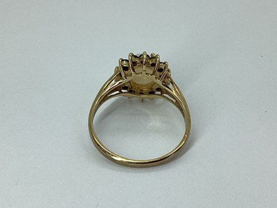 Lot 69 - A Modern 9ct Gold Cluster Ring, of flowerhead...