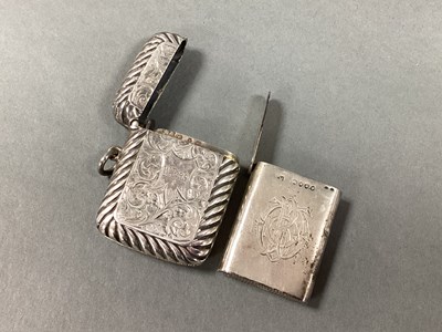 Lot 15 - A Decorative Hallmarked Silver Vesta Case, the...