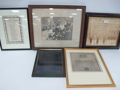 Lot 1329 - Sheffield Related XIX Century Framed Document,...