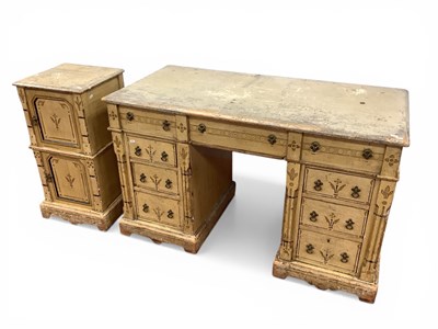 Lot 1614 - XIX Century Painted Pine Pedestal Dressing...