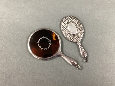 Lot 57 - A Hallmarked Silver Miniature Hand Mirror,...