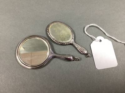 Lot 57 - A Hallmarked Silver Miniature Hand Mirror,...