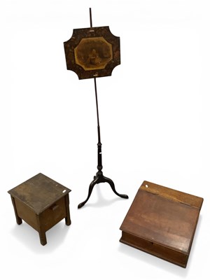 Lot 1546 - XIX Century Oak Bible Box 42cm wide, mahogany...