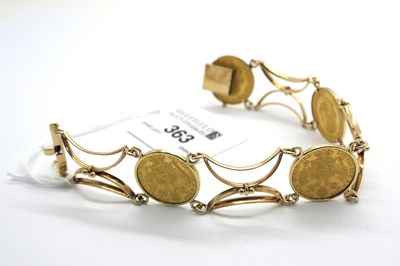 Lot 363 - Austria 1 Ducat Four Coin Bracelet, 1911 (1),...