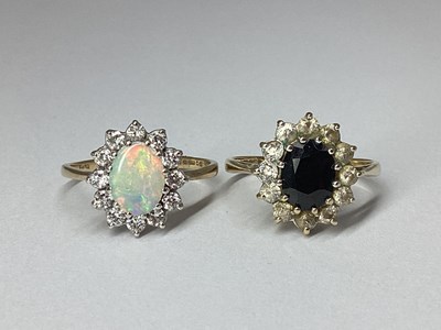 Lot 85 - Two 9ct Gold Flowerhead Style Cluster Rings,...