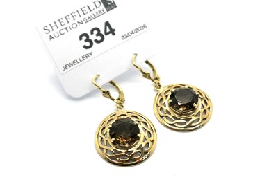 Lot 334 - Malcolm Gray; A Pair of 9ct Gold Single Stone...