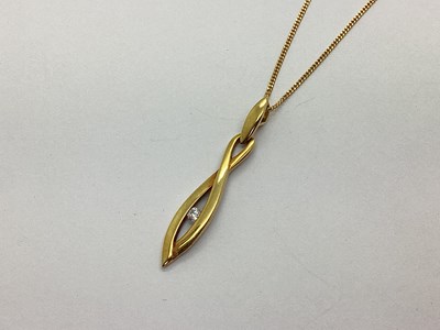 Lot 135 - A Modern Openwork Twist Style Pendant, with a...