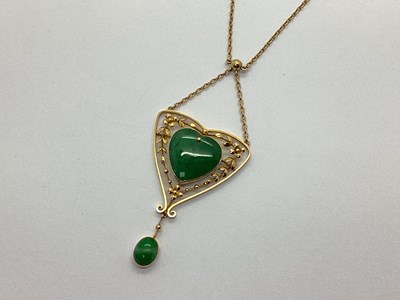 Lot 124 - A Decorative Art Nouveau Collet Set Necklace,...