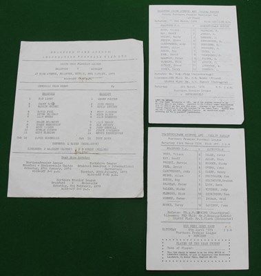 Lot 832 - Bradford Park Avenue Single Sheet Programmes,...