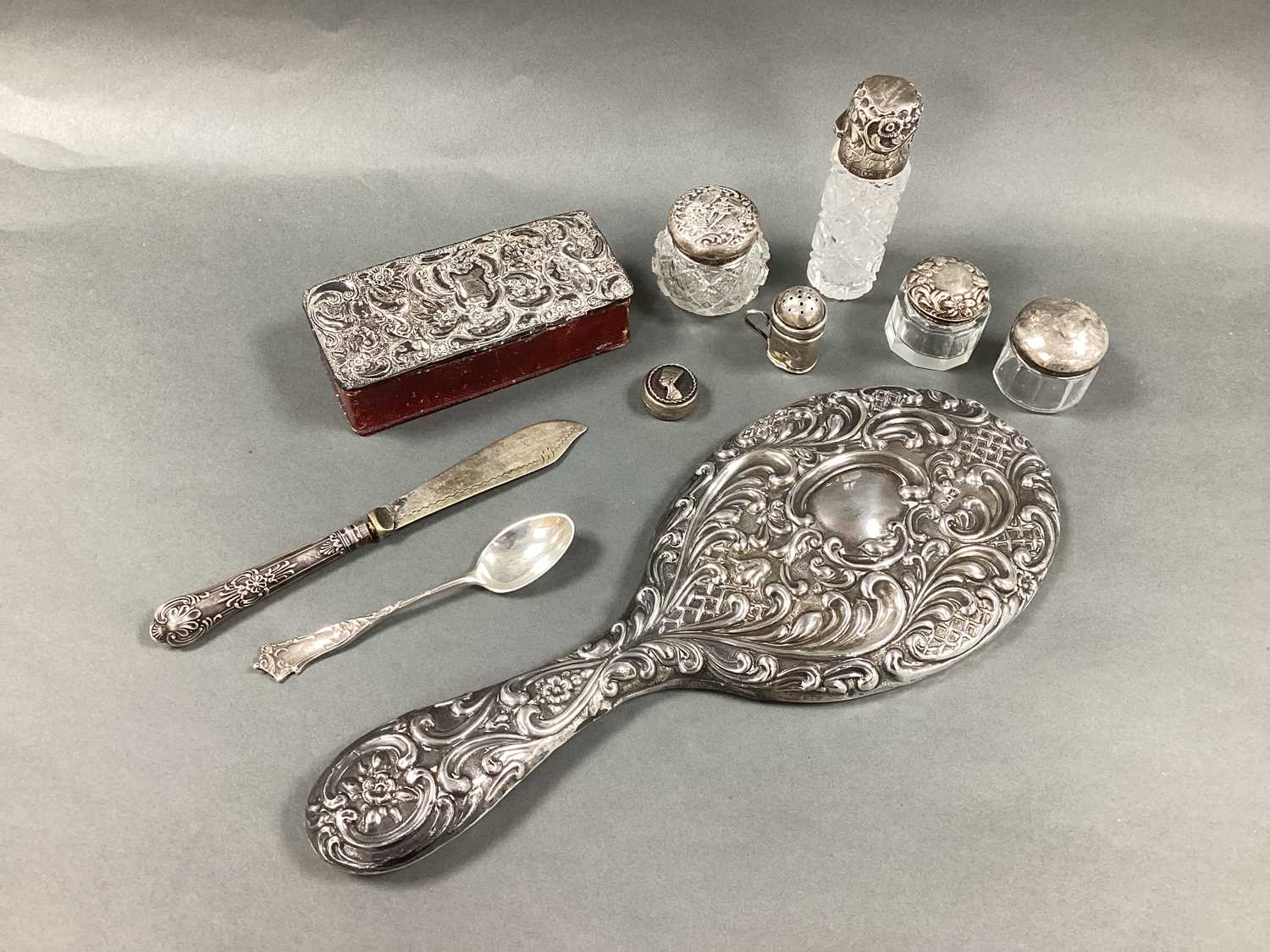 Lot 45 - A Chester Hallmarked Silver Backed Hand Mirror,...