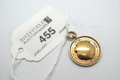 Lot 455 - A Circular Medallion Pendant, (vacant front /...