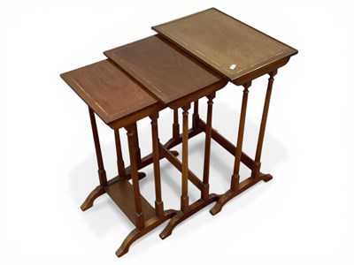 Lot 1594 - Nest of Three Mahogany Coffee Tables, each...