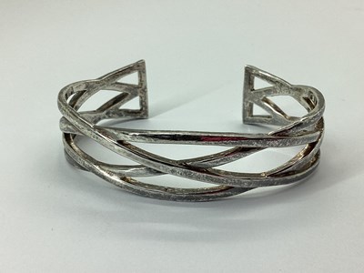 Lot 108 - A Modern Cuff Style Bangle, of openwork...