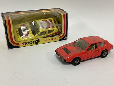 Lot 881 - Original Corgi No.301 Lotus Elite Yellow,...
