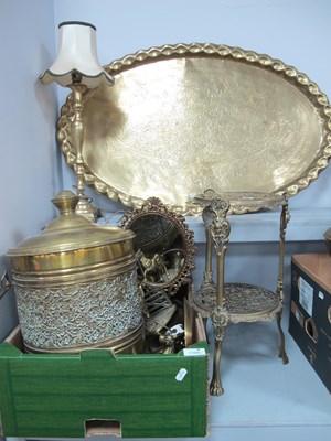 Lot 1134 - XIX Century Brass Candlesticks, equestrian...