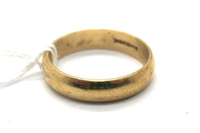 Lot 294 - A 9ct Gold Plain Wedding Band, (finger size T)...