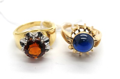 Lot 296 - A Single Stone Dress Ring, circular claw set...