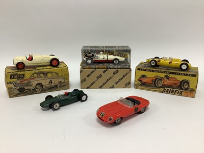 Lot 843 - Five 1960's Airfix Slot Cars, Including...