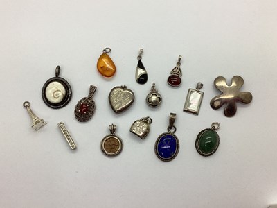 Lot 166 - A Selection of "925" and Other Pendants/Charms,...