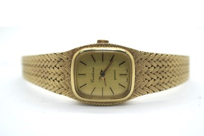 Lot 448 - Certina; A 9ct Gold Cased Quartz Ladies...