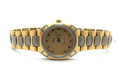 Lot 449 - Omega; A Seamaster Bi-Colour Ladies Quartz...