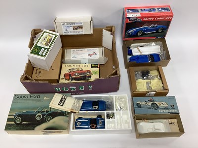Lot 609 - Nine 1:32 scale plastic, resin slot car...